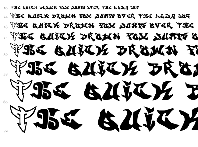 Graffonti font waterfall